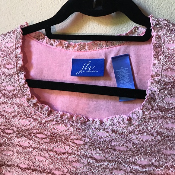 JH Collectibles Vintage peachy pink & champagne top - Picture 4 of 7